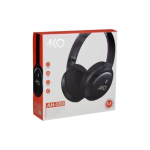 خرید هدفون بلوتوثی آکو مدل AH-550 | اتصال دوگانه بلوتوث و AUX، شارژ Type-C، مناسب تماس و موسیقی