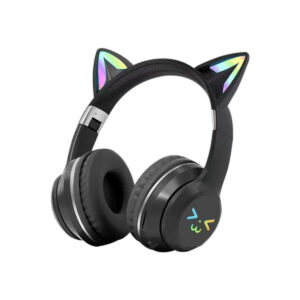 خرید هدفون بلوتوثی گربه‌ای گجبی مدل CA-042 | طراحی فانتزی با نور LED، اتصال دوگانه، مناسب کودکان و نوجوانان