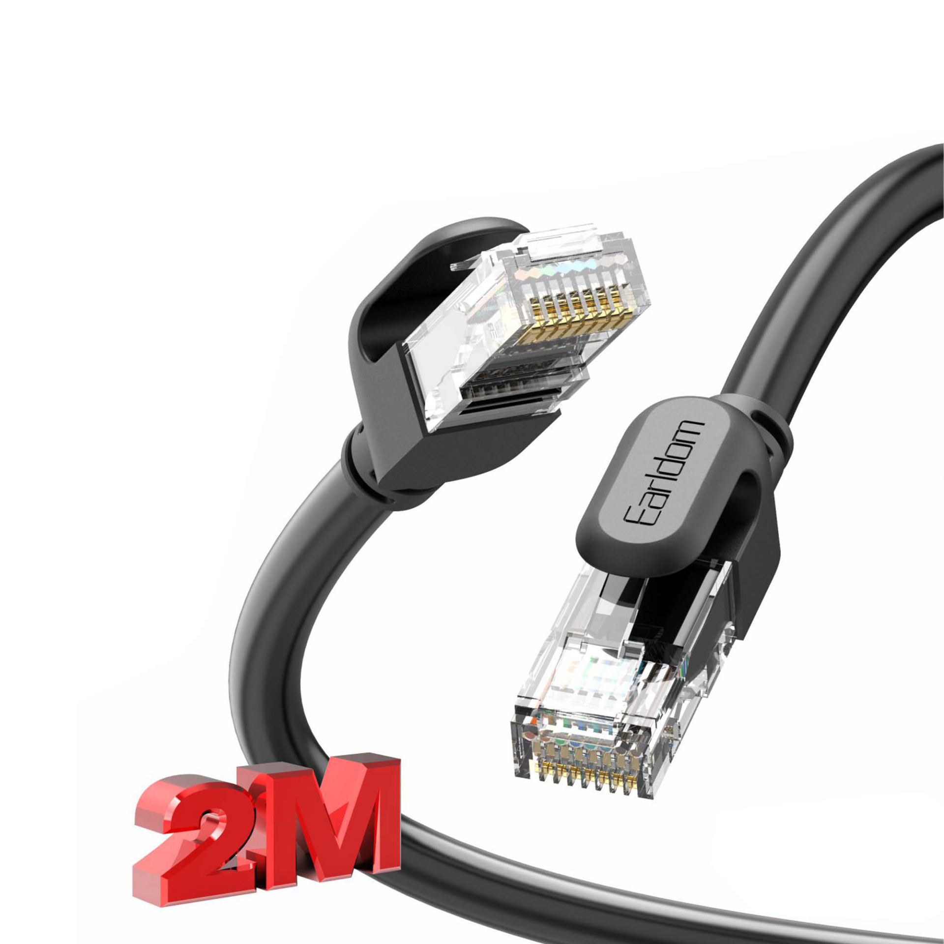 کابل پچ کورد شبکه LAN - ارلدام مدل ET-NW1 طول 2 متر - 100/1000Mbit گیگابیتی
